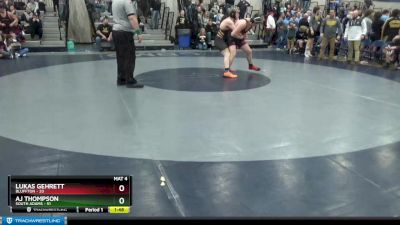 220 lbs Semis & Wb (16 Team) - Lukas Gehrett, Bluffton vs Aj Thompson, South Adams