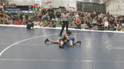 63 lbs Champ. Rd Of 32 - Ashe Padilla, Juggernaut WC vs Porter Flanery, Cowboy Wrestling Club
