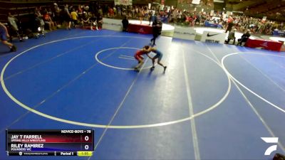 78 lbs Quarterfinal - Jay T Farrell, Spring Hills Wrestling vs Riley Ramirez, Pounders WC