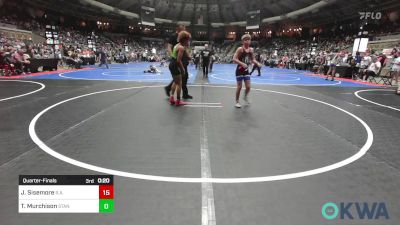 90 lbs Quarterfinal - Gage Johnson, Team Tulsa Wrestling Club vs Bowen Pearson, Blaine County Grapplers