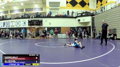 56 lbs Round 1 - Cayden Kelly, Roncalli Wrestling Foundation vs Eli Michael, Contenders Wrestling Academy