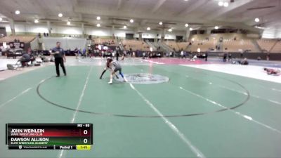 85 lbs Cons. Round 5 - John Weinlein, Wave Wrestling Club vs Dawson Allison, Elite Wrestling Academy