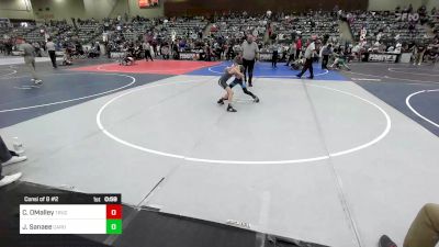 73 lbs Consi Of 8 #2 - Cullen OMalley, Truckee WC vs Jaden Sanaee, Cardinal WC