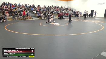 N-3 lbs Cons. Round 1 - Regan Hamilton, Mount Pleasant Wrestling Club vs Kora Urban, Hammerin Hawks