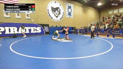 157 lbs Cons. Semi - Connor Bates, Woodlake vs Rosalio Flores, Hoover