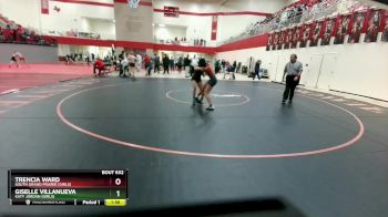 120 lbs Quarterfinal - Trencia Ward, South Grand Prairie (Girls) vs Giselle Villanueva, Katy Jordan (Girls)