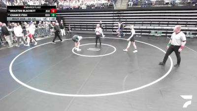 3A 126 lbs Champ. Round 1 - Braxten Blackett, Juab vs Chance Fish, South Summit