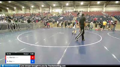 72-79 lbs Cons. Semi - Laker Nau Rarick, Westlake Wrestling Club vs Aspen Day, Talons Wrestling