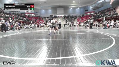 76-80 lbs Consolation - Liam Wright, Broken Arrow Wrestling Club vs Allyson Bloxham, Salina Wrestling Club