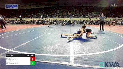 85 lbs Quarterfinal - Paisley Heflin, Pryor Elementary Wrestling vs Quin Turner, Hinton Takedown Club