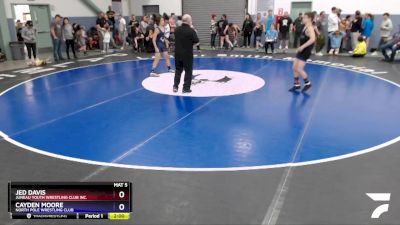 114 lbs Round 3 - Cayden Moore, North Pole Wrestling Club vs Jed Davis, Juneau Youth Wrestling Club Inc.