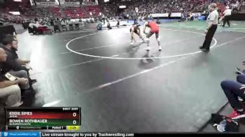 D2-160 lbs Quarterfinal - Eddie Simes, Amery vs Bowen Rothbauer, Bloomer/Colfax