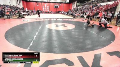 132 lbs Cons. Round 2 - Izayah Olejniczak, Machesney Park (HARLEM) vs Adrian Hernandez, Joliet (WEST)