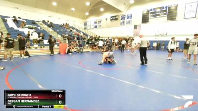 132 lbs Semifinal - Jaime Serrato, Youngblood Wrestling Club vs Deegan Hernandez, MLK