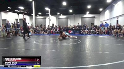 110 lbs 2nd Wrestleback (8 Team) - Alex Herburger, Colorado Red vs Jawad Bazzi, Michigan Blue