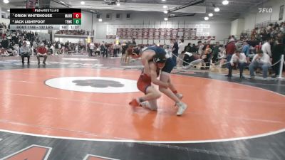 132 lbs Quarterfinal - Orion Whitehouse, Mahar vs Jack Lightfoot, Tewksbury