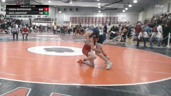 132 lbs Quarterfinal - Orion Whitehouse, Mahar vs Jack Lightfoot, Tewksbury