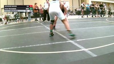 190 lbs 5th Place - Jackson Naven, Elite Force WC vs Z'kai Richards, Manu Wr Ac