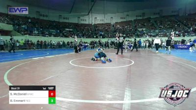 90 lbs Semifinal - Sawyer McDaniel, Newcastle Youth Wrestling vs Boston Emmert, Piedmont