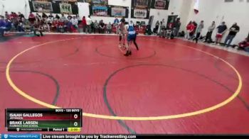 120 Boys Champ. Round 2 - Isaiah Gallegos, Jefferson vs Brake Larsen, Florence High School