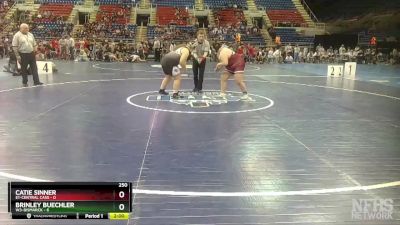 250 lbs Finals (8 Team) - Catie Sinner, E1-Central Cass vs Brinley Buechler, W3-Bismarck