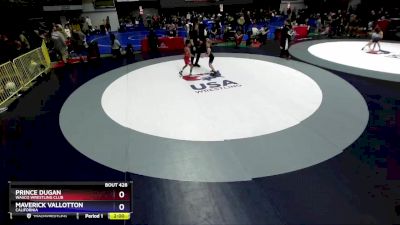 67 lbs Cons. Round 1 - Prince Dugan, Wasco Wrestling Club vs Maverick Vallotton, California