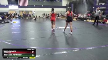 130 lbs Cons. Semi - Maya Swarts, Cedar Falls vs Mayleigh Medberry, Central Community, Elkader
