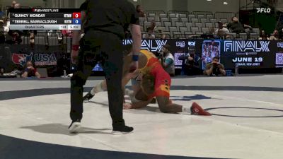 74 kg Quarters - Quincy Monday, NJRTC/ Titan Mercury Wrestling Club vs Terrell Barraclough, Brunson UVRTC/ Titan Mercury Wrestling Club