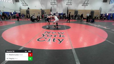 124 lbs Round Of 16 - Temur Makhmudov, Midwood-PSAL vs Nikolas Raptis, Poly Prep