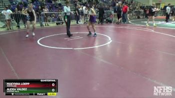 126 lbs Quarterfinal - Alexia Valdez, Shadow Hills vs Makynna Loepp, Montclair