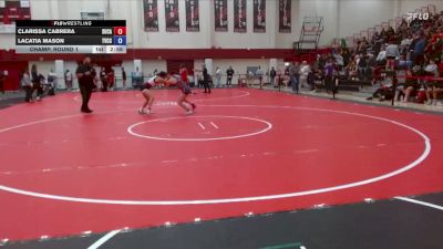 124 lbs Champ. Round 1 - Lacatia Mason, Treasure Valley Community College vs Clarissa Cabrera, Simpson University (CA)