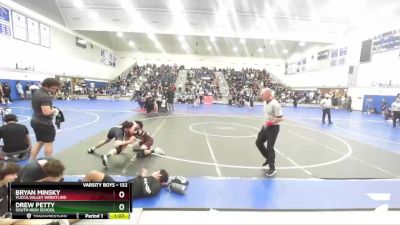 132 lbs Cons. Round 2 - Drew Petty, South High School vs Bryan Minsky, Yucca Valley Wrestling