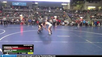 125 lbs Quarterfinal - Emerson Tjaden, Lawrence Elite vs Brodee Scobee, Nebraska Boyz