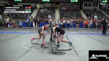 110 lbs 2nd Place Match - Carmen Davidson, Slyfox vs Avryn Beiker, Hays Wrestling Club