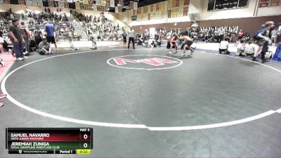 108 lbs Semifinal - Samuel Navarro, Vista Junior Panthers vs Jeremiah Zuniga, Socal Grappling Wrestling Club