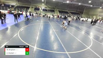 144 lbs 3rd Place Match - Colton Peshell, Riverton Wolf Pack Wrestling vs Wyatt Bingham, Pleasant Grove Jr. High