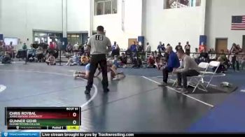 157 lbs Champ. Round 1 - Gunner Gehr, Elizabethtown College vs Chris Roybal, Johns Hopkins University