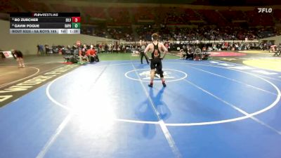 5A Boys 165 lbs Semifinal - Gavin Pogue, Eagle Point Boys vs Bo Zurcher, Silverton Boys