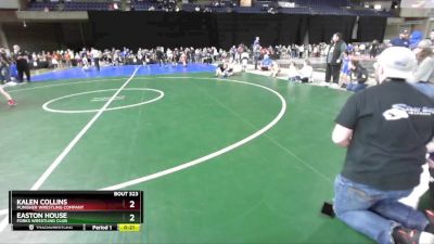 85 lbs Quarterfinal - Easton House, Forks Wrestling Club vs Kalen Collins, Punisher Wrestling Company