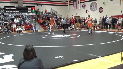 157 lbs 1st Place Match - Holten Palmer, Waukon vs Liam Weber, West Delaware, Manchester