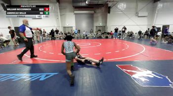 92 lbs Final - William McCormick, Morris Fitness Black MS vs Americah Mills, RWA Black MS