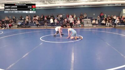 126-138 lbs Champ. Round 1 - Brett Larson, Elm Creek Youth Wrestling Club vs Lando Puglisi, Gross Catholic