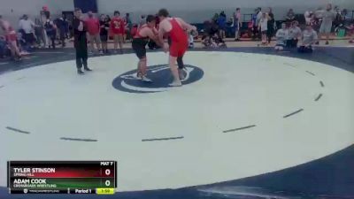 250 lbs Semifinal - Tyler Stinson, Spring Hill vs Adam Cook, Crossroads Wrestling