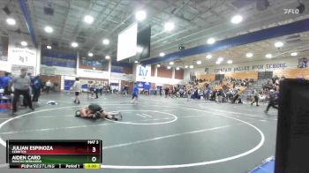 132 lbs Cons. Round 4 - Aiden Caro, Rancho Bernardo vs Julian Espinoza, Cerritos