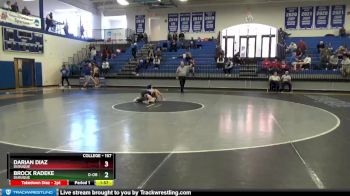 157 lbs Semifinal - Darian Diaz, Dubuque vs Brock Radeke, Dubuque