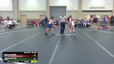 96-100 lbs Round 3 - Beau Kupfer, Irish Pride Wrestling Academy vs Keegan Kyle, SDWA