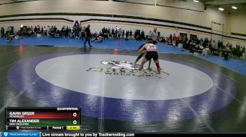 157 lbs Quarterfinal - Gavin Greer, Muskingum vs Tim Alexander, Ohio Wesleyan