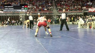 3A-190 lbs 7th Place Match - Andy Franke, Muscatine vs Jon Hatchitt, ADM