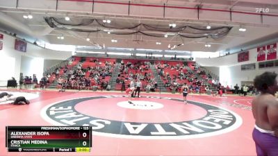 125 lbs Cons. Round 4 - Alexander Isopa, Oneonta State vs Cristian Medina, Ithaca