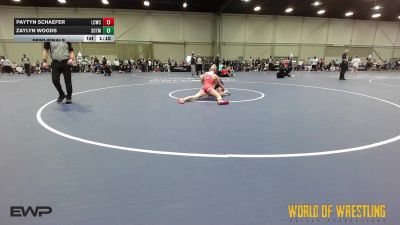 130 lbs Semifinal - Paytyn Schaefer, Lost City Wrestling Club vs Zaylyn Woods, Sisters On The Mat